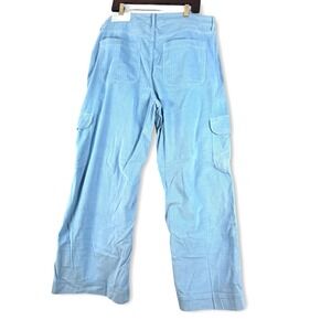 New American Eagle Stretch Corduroy Super High Baggy Wide Leg Pants 18 34W